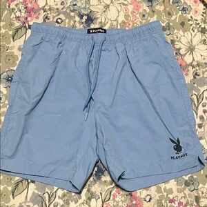 PLAYBOY Sky Blue Swim Shorts pac sun